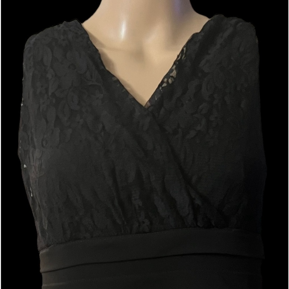 A A Studio Black Sleeveless MIDI Dress Sz 6
